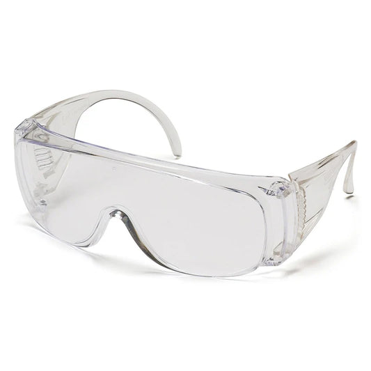 Clear safety glasses add-on for mixing reef supplements