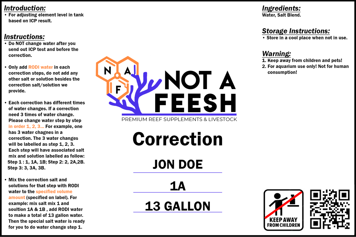 Customized Tank Elements Correction