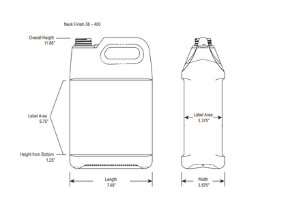 1-Gallon Neutral HDPE Jug w/ Child Resistant Cap